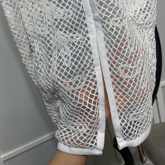 Bebe Lace Mesh Dress - Picture 4 of 6